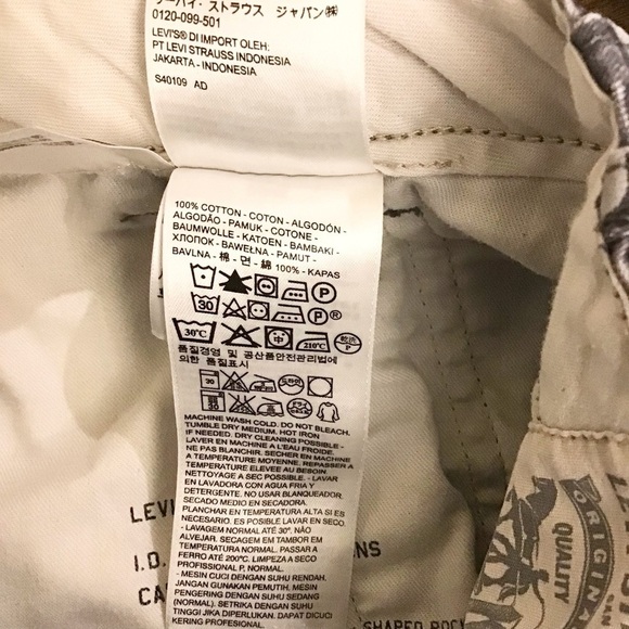 Levi’s 32x26.5 Ace Cargo Camo Men’s Pants Gray Camouflage (Tag Size 32x30) - Picture 9 of 12